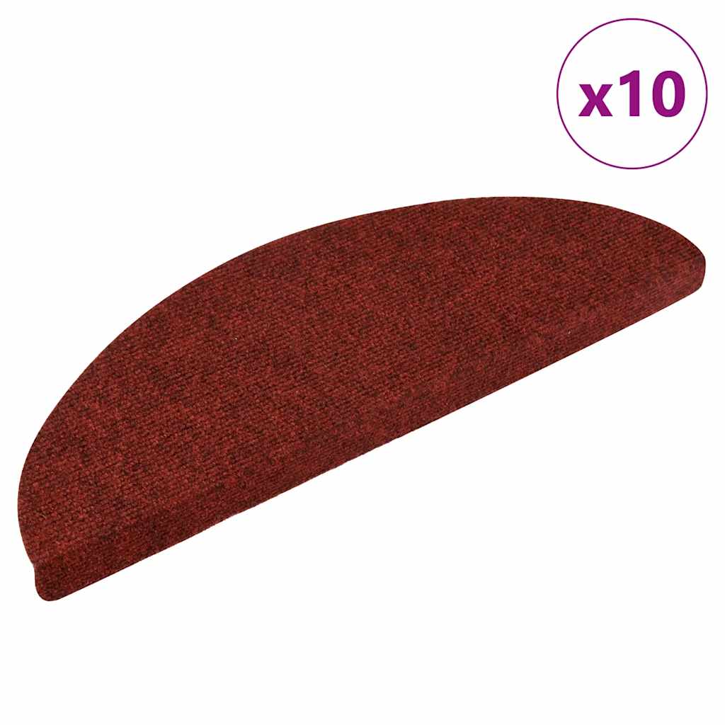 JUNG Vida Stufenmatten Selbstklebend 10 Stk. 56x17x3 cm Bordeauxrot Halbrund
