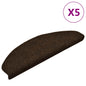 JUNG Vida Stufenmatten Selbstklebend 5 Stk. 65x21x4 cm Braun Halbrund Groß
