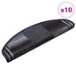 JUNG Vida Stufenmatten Selbstklebend 10 Stk 65x21x4 cm Schwarz Grau