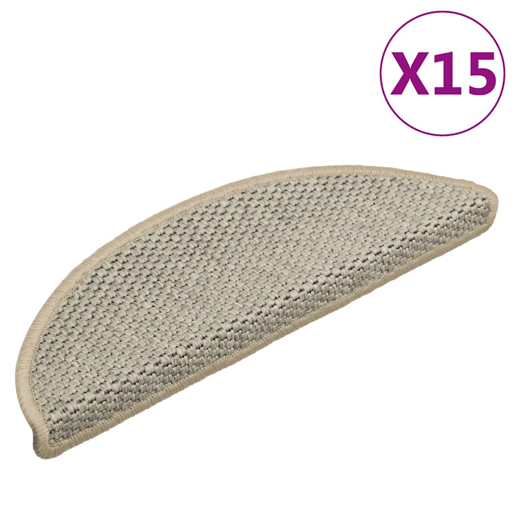 JUNG Vida Treppenmatten Selbstklebend Sisal-Look 15 Stk 56x17x3 Hellgrün