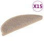 JUNG Vida Treppenmatten Selbstklebend Sisal 15 Stk. 56x17x3 cm Hellbeige
