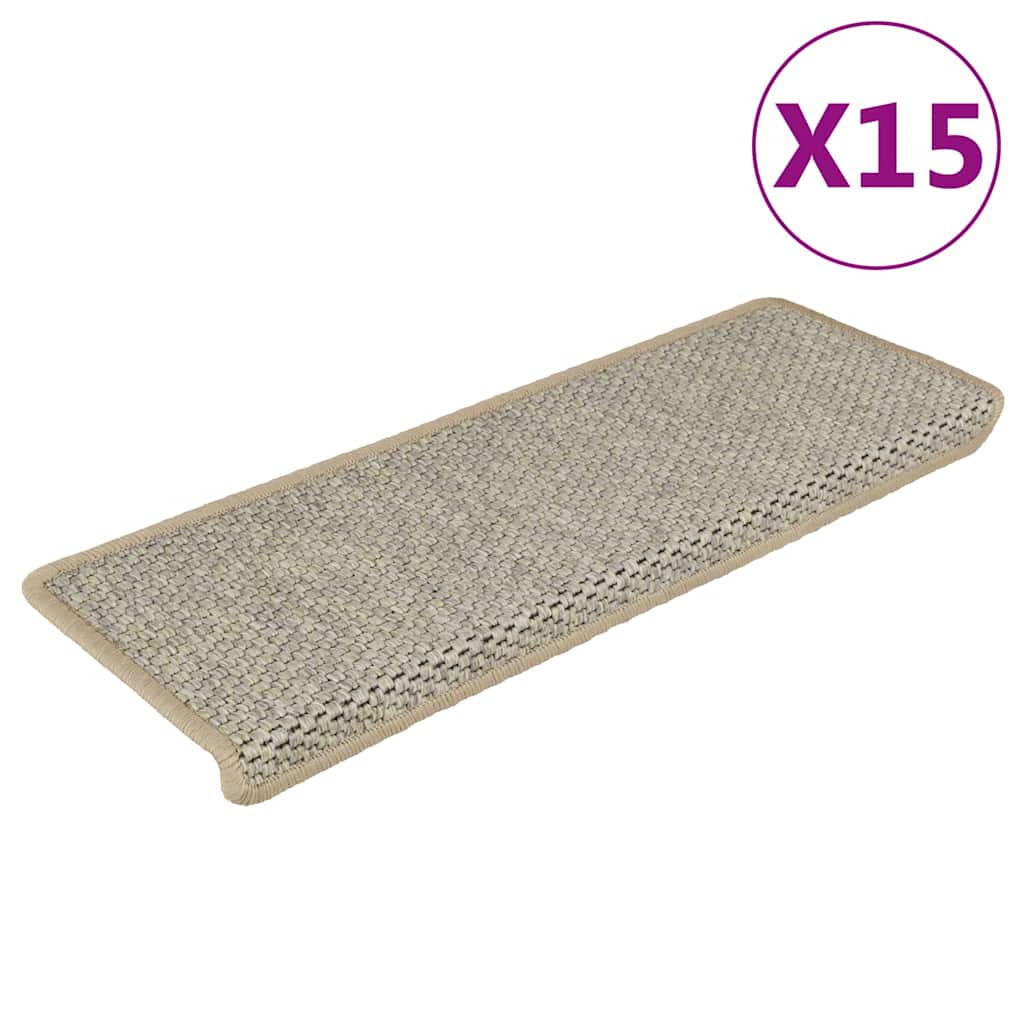 JUNG Vida Treppenmatten Selbstklebend Sisal-Look 15 Stk 65x21x4 Grün