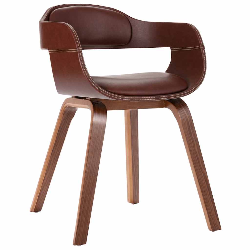 JUNG Vida Esszimmerstuhl Braun Bugholz und Kunstleder