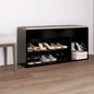 JUNG Vida Schuhbank mit Kissen Schwarz 104x30x49 cm Holzwerkstoff