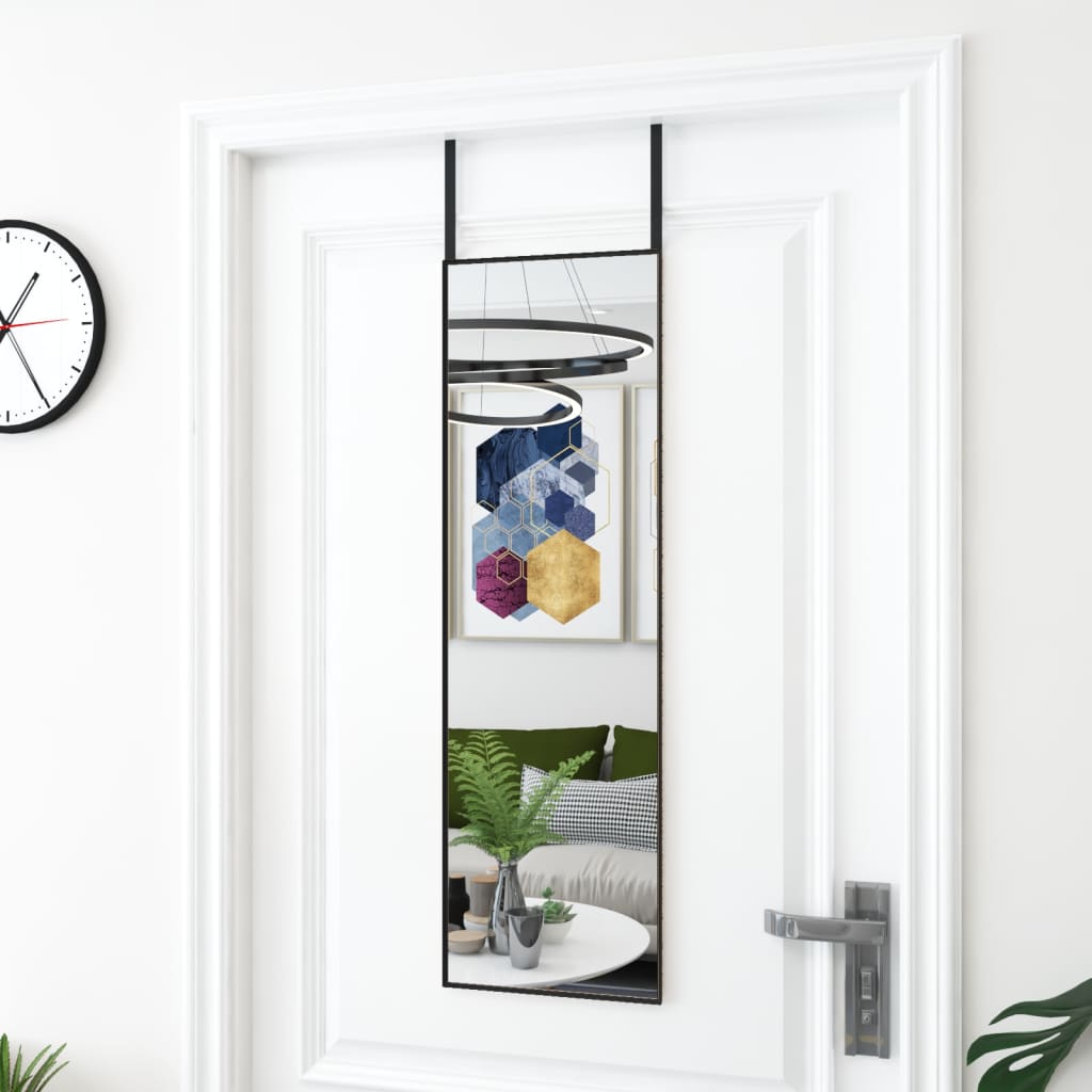 JUNG Vida Türspiegel Schwarz 30x100 cm Glas und Aluminium