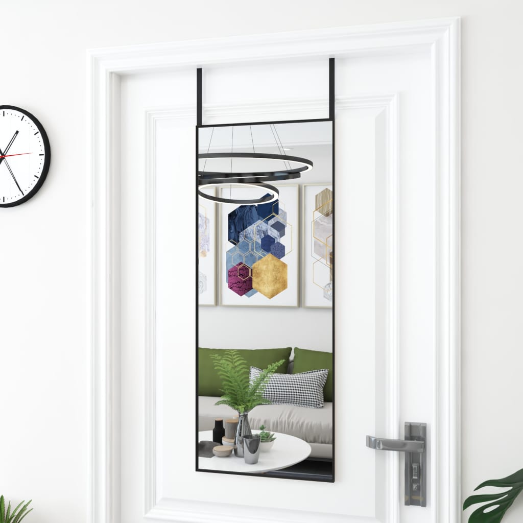 JUNG Vida Türspiegel Schwarz 40x100 cm Glas und Aluminium