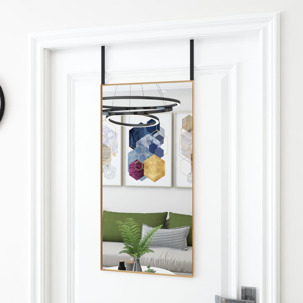 JUNG Vida Türspiegel Golden 40x80 cm Glas und Aluminium
