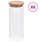 JUNG Vida Vorratsgläser mit Bambusdeckel 6 Stk. 1000 ml