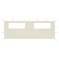 JUNG Vida Pavillon-Seitenwand mit Fenstern 6x2 m Creme