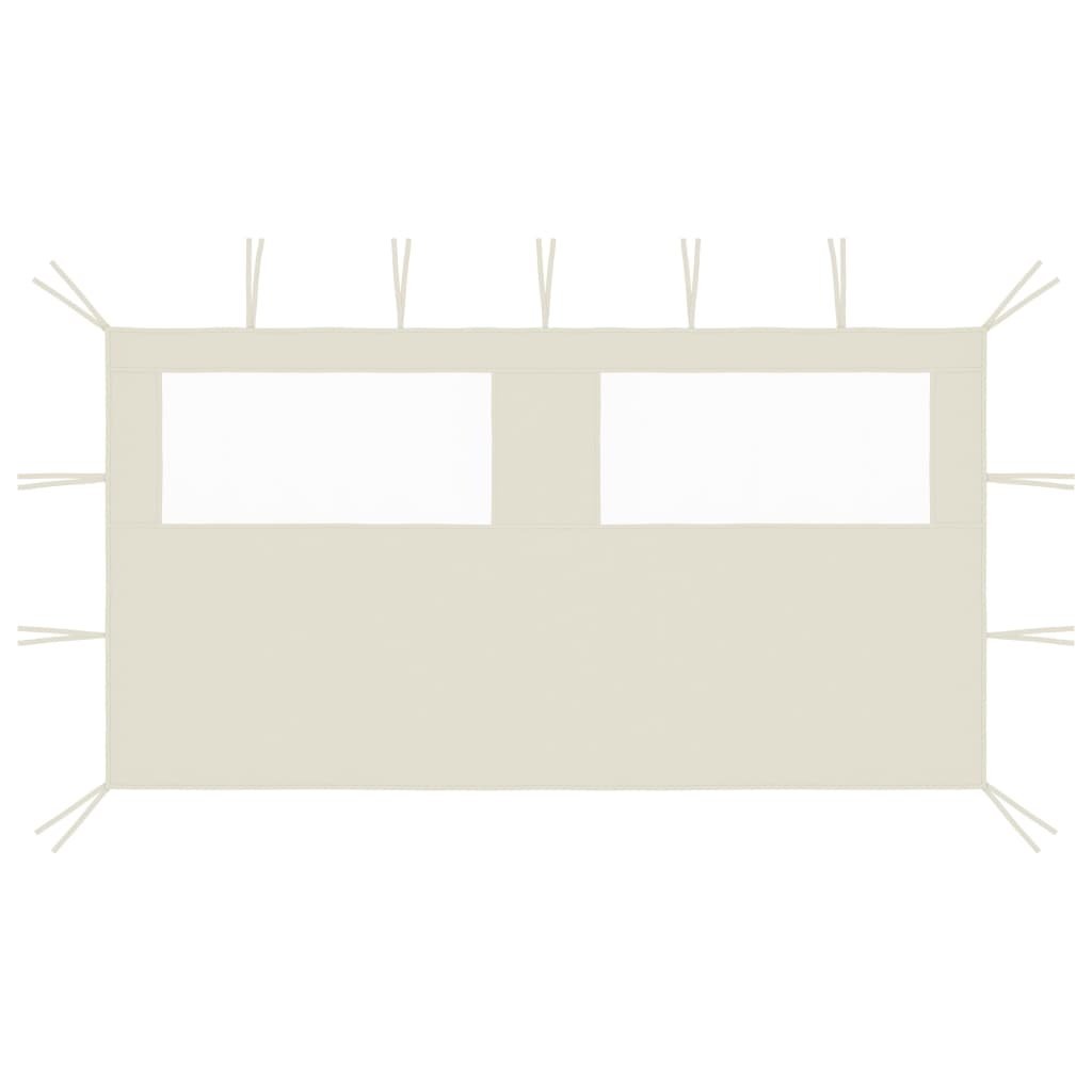 JUNG Vida Pavillon-Seitenwand mit Fenstern 4x2 m Creme