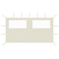 JUNG Vida Pavillon-Seitenwand mit Fenstern 4x2 m Creme
