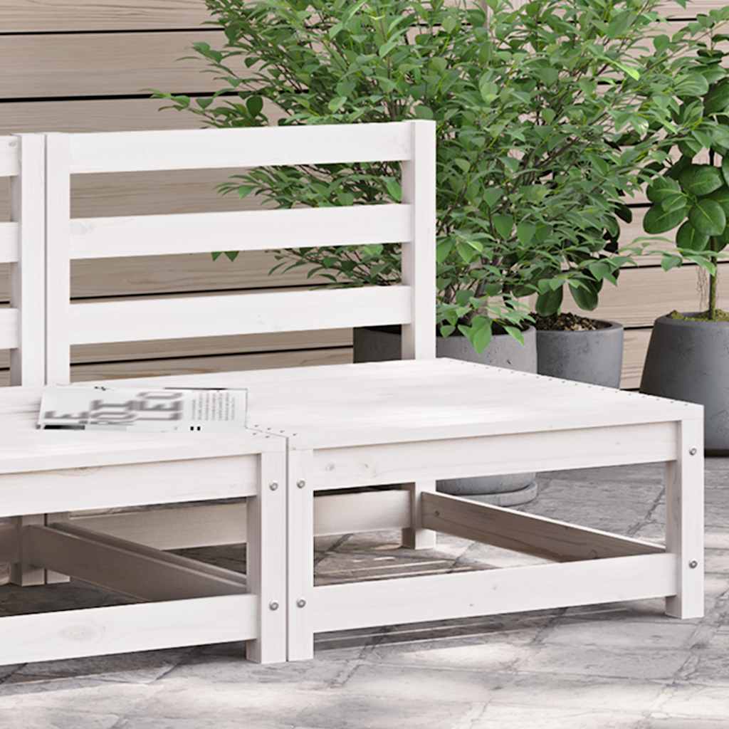 JUNG Vida Garten-Mittelsofa Weiß Massivholz Kiefer