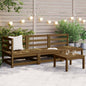 JUNG Vida 3-tlg. Garten-Lounge-Set Honigbraun Massivholz Kiefer