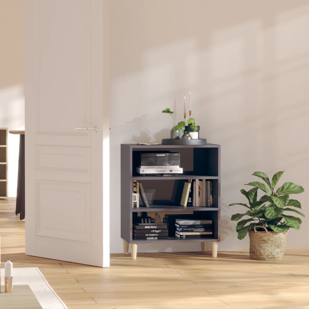 JUNG Vida Sideboard Hochglanz-Grau 57x35x70 cm Holzwerkstoff
