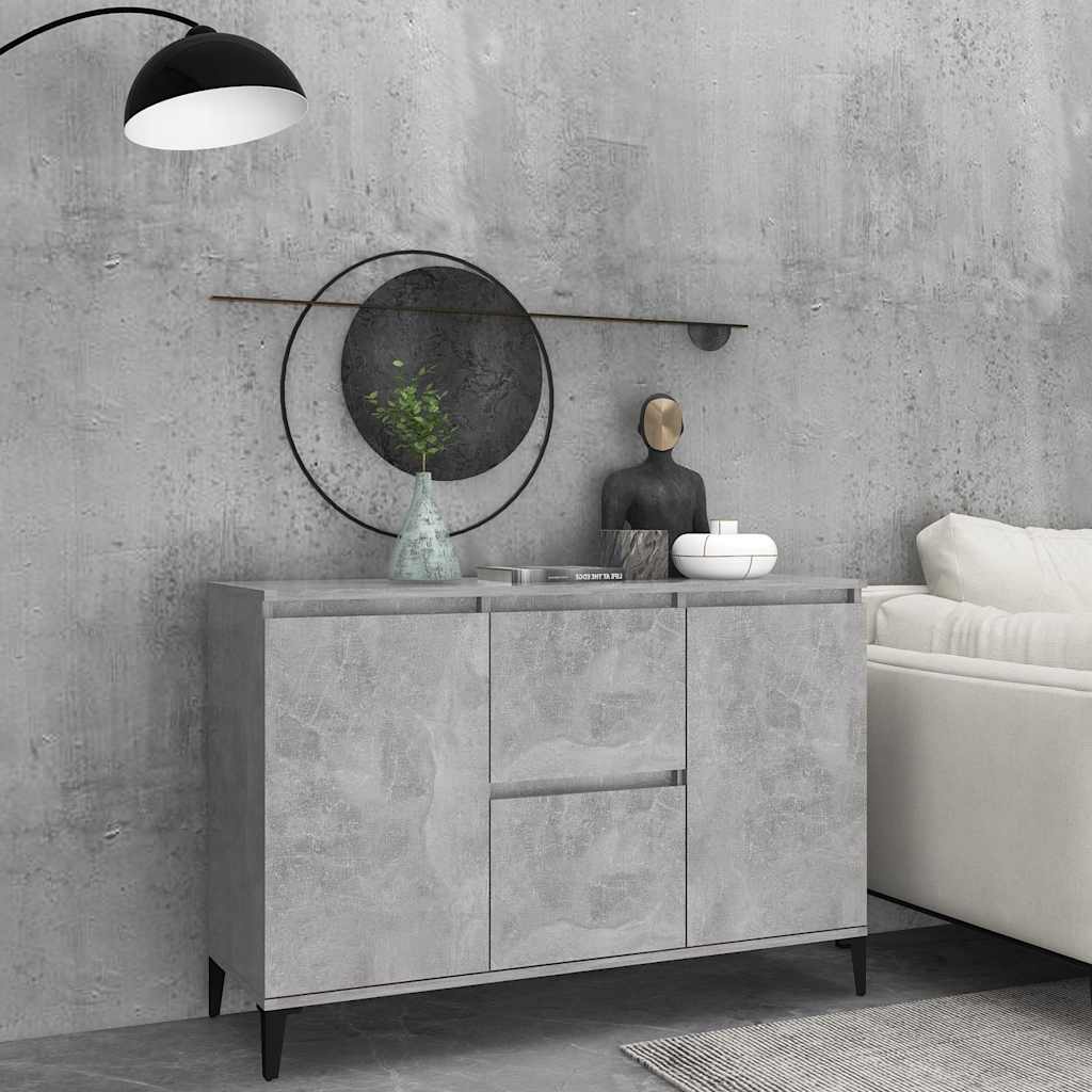 JUNG Vida Sideboard Betongrau 102x35x70 cm Holzwerkstoff