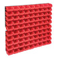JUNG Vida 96-tlg. Behälter-Set für Kleinteile mit Wandplatten Rot Schwarz