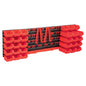 JUNG Vida 80-tlg. Behälter-Set für Kleinteile mit Wandplatten Rot Schwarz