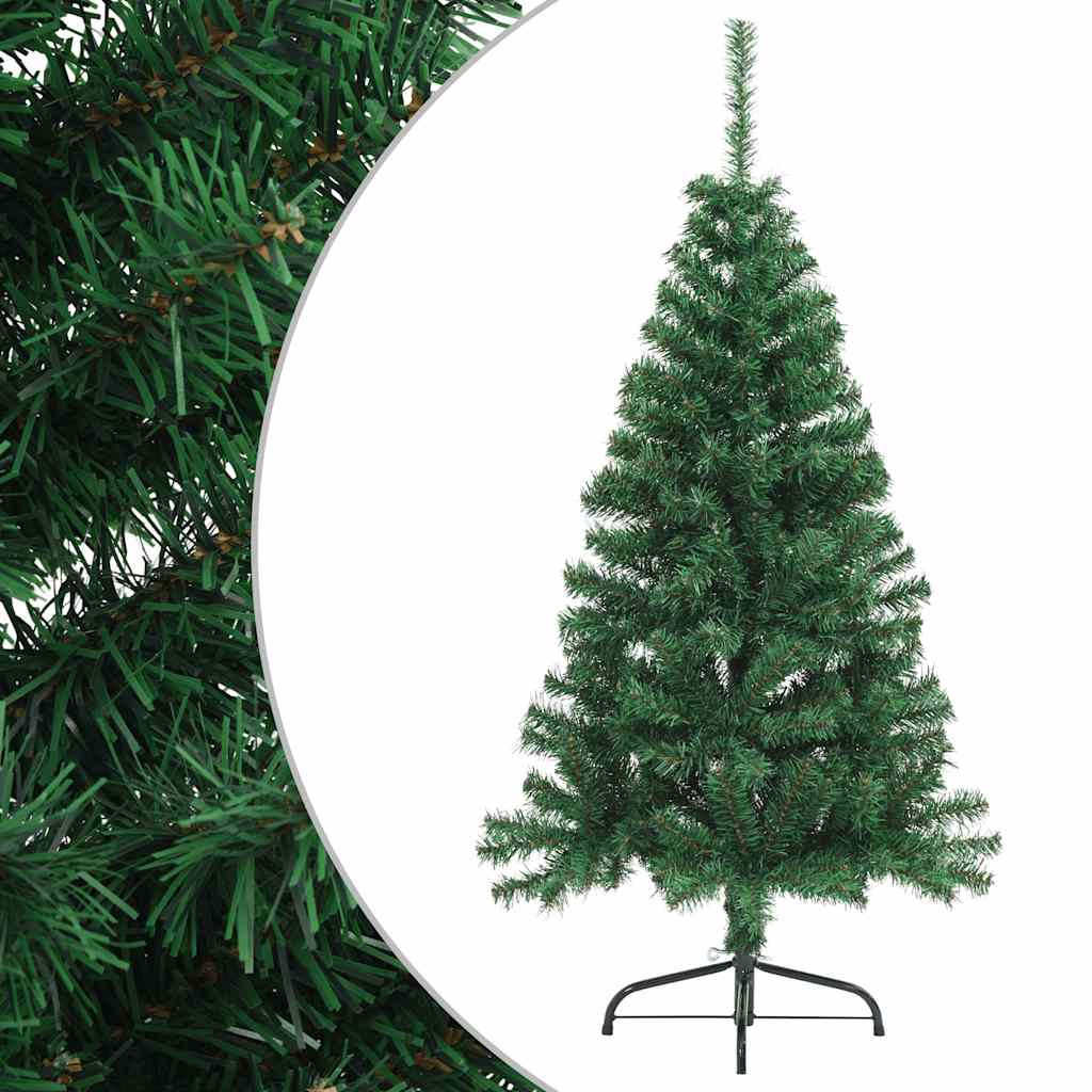 JUNG Vida Künstlicher Halb-Weihnachtsbaum mit Ständer Grün 120 cm PVC