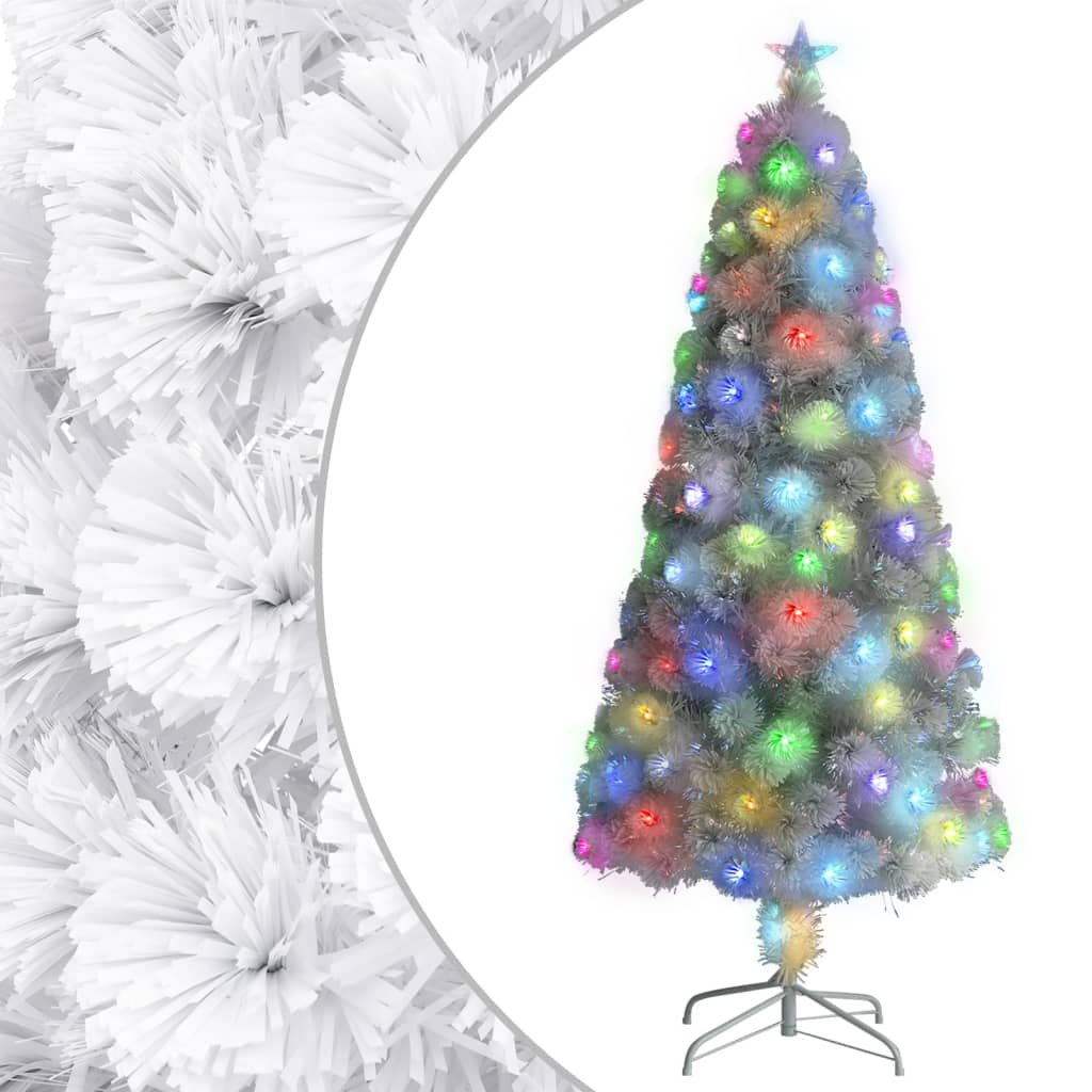 JUNG Vida Künstlicher Weihnachtsbaum mit Beleuchtung Weiß 150cm Glasfaser