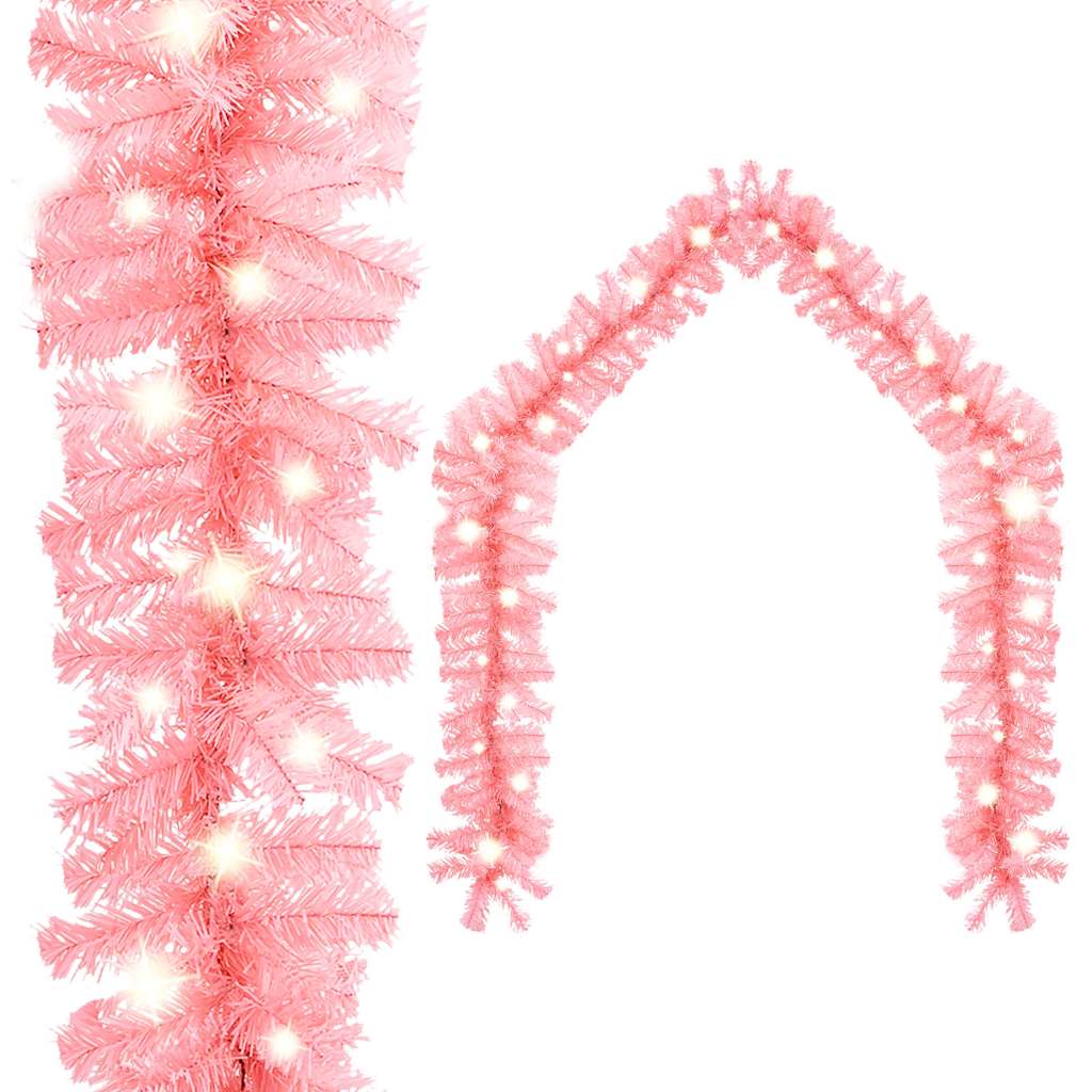 JUNG Vida Weihnachtsgirlande mit LED-Lichtern 20 m Rosa