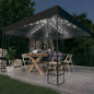 JUNG Vida Gartenzelt mit LED-Lichterkette 3x3 m Anthrazit