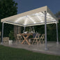 JUNG Vida Pavillon mit LED-Lichterkette 400x300 cm Cremeweiß Aluminium