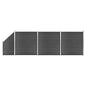 JUNG Vida Zaunelement Set WPC 619x(105-186) cm Schwarz