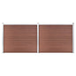 JUNG Vida Zaunelement Set WPC 353x146 cm Braun