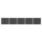 JUNG Vida Zaunelement Set WPC 872x146 cm Grau