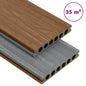 JUNG Vida WPC Terrassendielen mit Zubehör Braun und Grau 35 m² 4 m