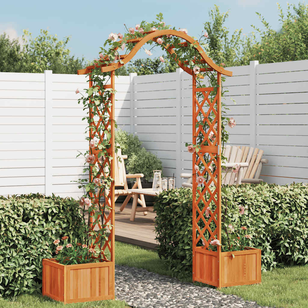 JUNG Vida Garten-Pergola mit Blumenkasten Massivholz Tanne