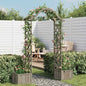 JUNG Vida Garten-Pergola mit Blumenkasten Grau Massivholz Tanne