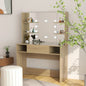 JUNG Vida Schminktisch mit LED-Beleuchtung 100x40x135 cm MDF Eiche-Optik