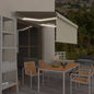 JUNG Vida Markise Manuell Einziehbar mit Rollo & LED 3x2,5 m Creme