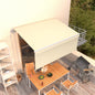 JUNG Vida Markise Automatisch Einziehbar mit Volant 3,5x2,5 m Creme