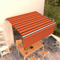 JUNG Vida Markise Automatisch Einziehbar mit Volant 4x3m Orange und Braun