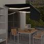 JUNG Vida Markise Manuell Einziehbar mit Rollo & LED 4,5x3 m Anthrazit