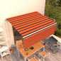 JUNG Vida Markise Automatisch Einziehbar mit Volant 4,5x3m Orange & Braun