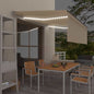 JUNG Vida Markise Manuell Einziehbar mit Rollo & LED 4x3 m Creme