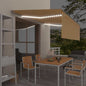 JUNG Vida Markise Manuell Einziehbar mit Rollo LED 4x3 m Gelb Weiß