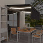 JUNG Vida Markise Manuell Einziehbar mit Rollo & LED 4,5x3 m Anthrazit