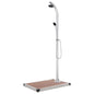 JUNG Vida Gartendusche mit Brauner Bodenplatte 220 cm Aluminium