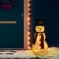 JUNG Vida LED-Schneemann Weihnachtsfigur Luxus-Stoff 60 cm