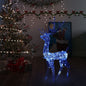 JUNG Vida LED-Rentier Acryl Weihnachtsdekoration 140 LEDs 120 cm Blau