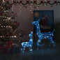 JUNG Vida LED-Rentier-Familie Weihnachtsdeko Acryl 160 LED Blau