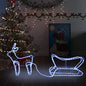 JUNG Vida Weihnachtsdekoration Rentiere und Schlitten Outdoor 252 LEDs