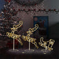 JUNG Vida Weihnachtsdeko LED Rentiere & Schlitten Acryl 260x21x87 cm