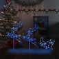 JUNG Vida Weihnachtsdeko LED Rentiere & Schlitten Acryl 260x21x87 cm Blau