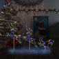 JUNG Vida Weihnachtsdeko LED Rentiere & Schlitten Acryl 260x21x87 cm Bunt