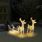 JUNG Vida Rentiere & Schlitten Weihnachtsdekoration 160 LEDs 130 cm Acryl